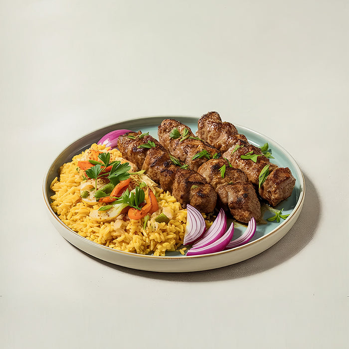Fajita Rice With Seekh Kebab