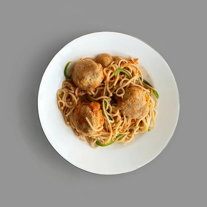 Meatballs Served With Spaghetti